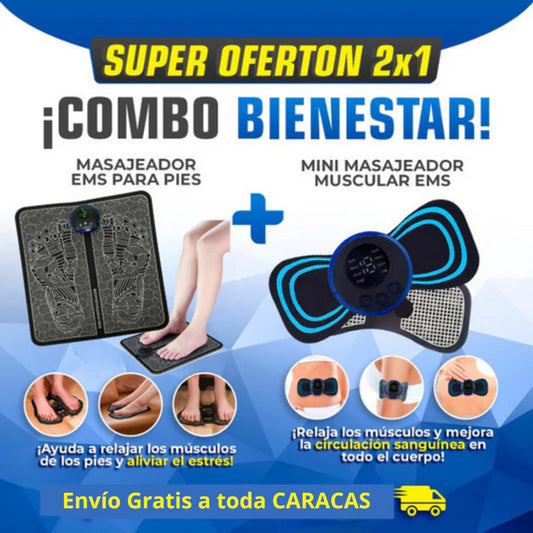 Kit de Bienestar: Masajeador de Músculos y Masajeador de Pies 2 en 1 🔥